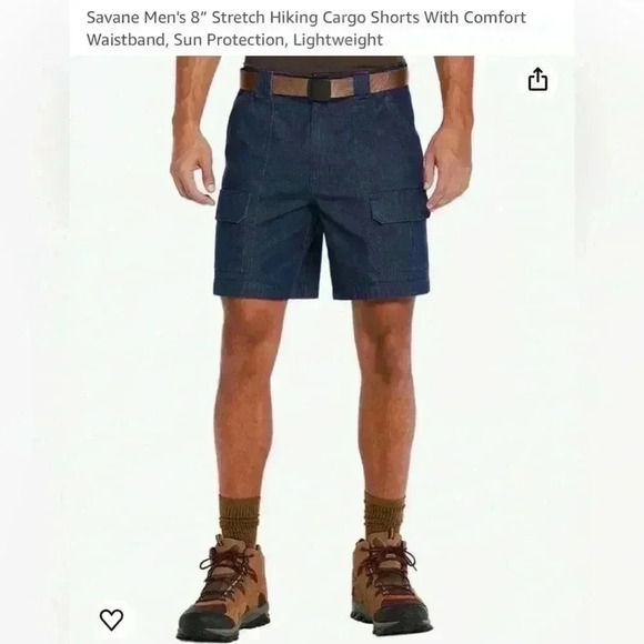 Savane  Men's Denim Cargo Shorts Waste 42 - Picture 1 of 7